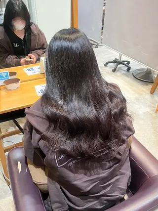 ロング 艶カラー/暗髪/韓国 /着付け/ムカワのヘアスタイル