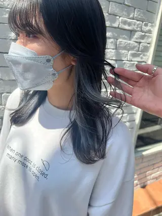 セミロング カラー 🥀韓国ヘア🥀 宮津真菜のヘアスタイル