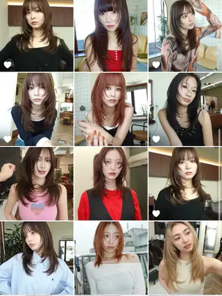 ミディアム カラー レイヤー専門家 ダブルカラー修のヘアスタイル