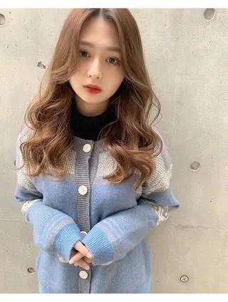 セミロング 髪質改善🇰🇷レイ ヤーカット/艶透明髪のヘアスタイル