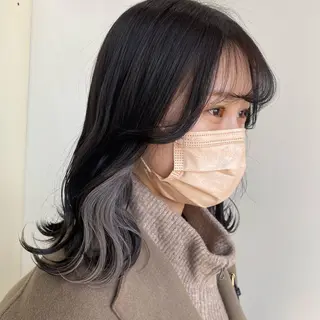 カラー 韓国風レイヤーカット 🍒サンジキ アカリのヘアスタイル