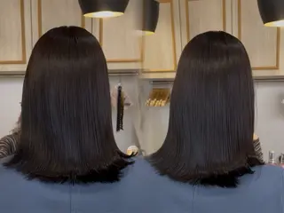 ミディアム ブリーチなしWカラー /レイヤー/セイナのヘアスタイル