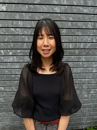 ミディアム 青木 裕のヘアスタイル