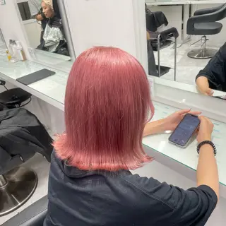 ミディアム カラー 暖色🩷透明感カラー ♡Maika♡のヘアスタイル