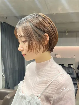ショート カラー 表参道🌿赤み消し カラー/チナツのヘアスタイル