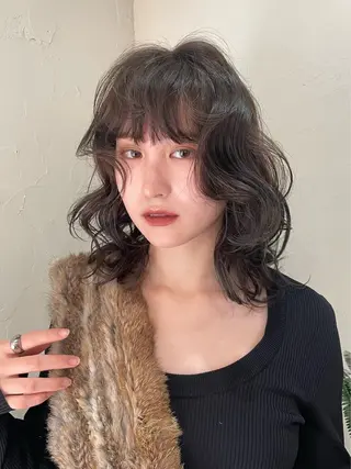 ミディアム ら んのヘアスタイル