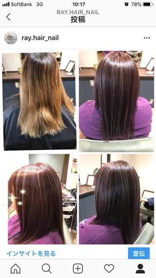 ロング Ray hair 春日部のヘアスタイル