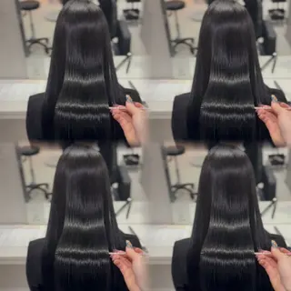 セミロング カラー 🦋REISA🦋 エクステ×ハイトーンのヘアスタイル
