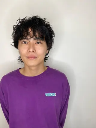 ミディアム パーマ Hiroshi ヒロシのヘアスタイル