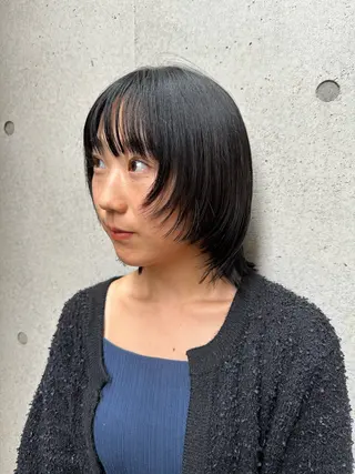 ミディアム カラー 似合わせカット /パーマ岡本淳平のヘアスタイル