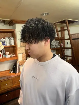 パーマ メンズ 名取 純平のヘアスタイル