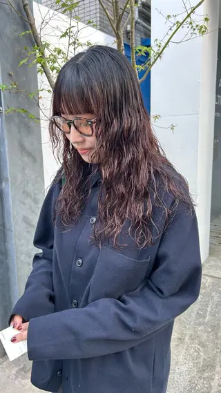 セミロング パーマ じゅわっと暖色カラー 🍊Moemiのヘアスタイル