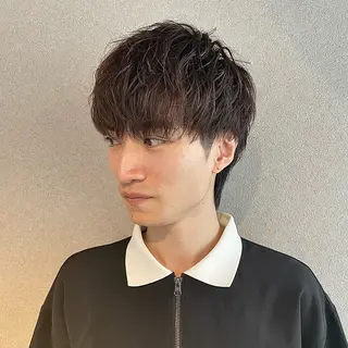 ショート パーマ メンズ 中崎町メンズパーマ/ シャドウ/山下拓実のヘアスタイル