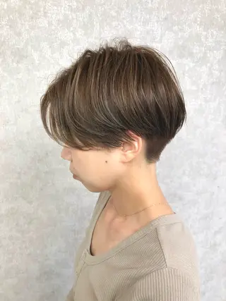ショート カラー ショート、韓国メンズ ヘアのかつらぎのヘアスタイル