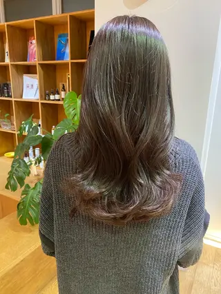 セミロング カラー 🎗️【ヘアセット 美眉】吉川玲🎗️のヘアスタイル