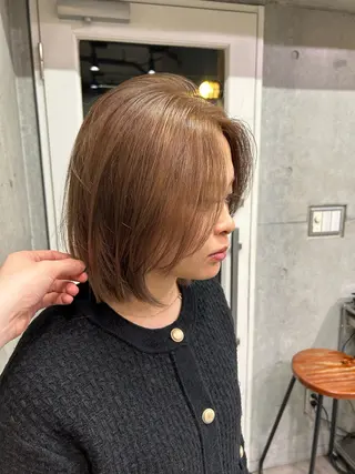 ショート カラー レイヤー/ブロンド 透明感カラー/ヒロトのヘアスタイル