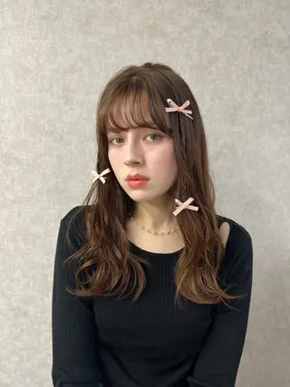 ロング yuuna ✮ door whiteのヘアスタイル