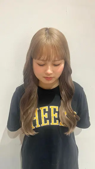 カラー 🎀韓国レイヤー/ 🫧暖色/暗髪カラーのヘアスタイル