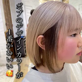 ショート カラー ブリーチなし 透明感カラー/艶髪のヘアスタイル