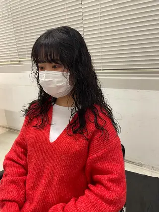 セミロング カラー パーマ キッズ オトナヘア🌸 harukaのヘアスタイル