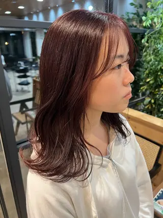 セミロング 愛花/久屋大通/ 切りっぱなしボブのヘアスタイル