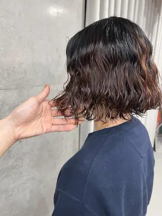 パーマ ボブパーマコテ巻き風 パーマNo1深江秀平のヘアスタイル