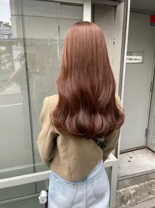 セミロング カラー 大人っぽ♡上品な暖色 ♡ブリーチなし♡のヘアスタイル