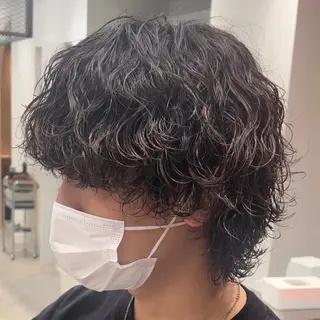 セミロング パーマ ヘアアレンジ メンズ fifth 石川 凪のヘアスタイル