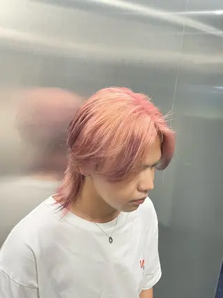 カラー メンズ カラーブリーチ特化 石原勇希のヘアスタイル