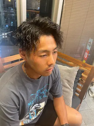 パーマ ヘアアレンジ メンズ men'slapis YUTOのヘアスタイル