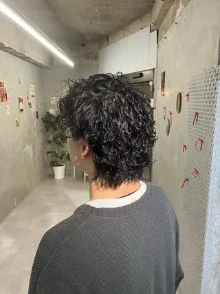 ショート パーマ メンズ door white hideのヘアスタイル