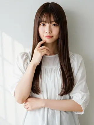 セミロング 浦添 あらさきのヘアスタイル
