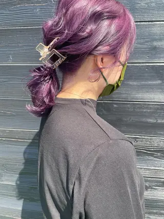 ミディアム カラー ヘアアレンジ 遠藤 愛莉のヘアスタイル