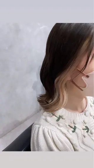 ミディアム lena🎀 透明感カラー/韓国風のヘアスタイル