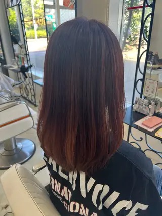 ミディアム カラー Rapt.HAIR 中村 知里のヘアスタイル