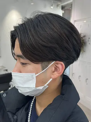 ミディアム パーマ メンズ 天神大名メンズパーマ メンズショートのヘアスタイル