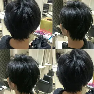 ショート カラー パーマ 畠村 美智子のヘアスタイル
