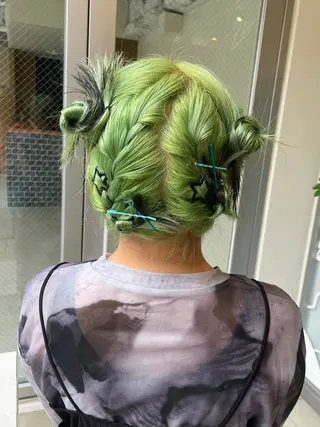 ヘアアレンジ デザインカラー/ ヘアアレンジ/りりかのヘアスタイル