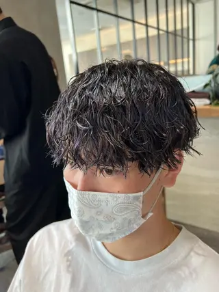 ショート パーマ メンズ 波巻きスパイラルパー マ/シャドウパーマ駿のヘアスタイル