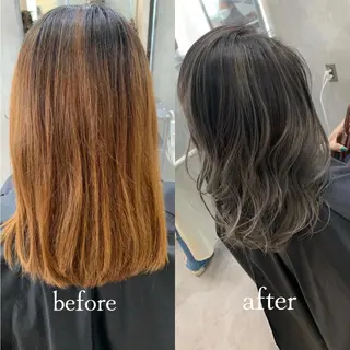 セミロング カラー ヘアアレンジ VIM hairおもろまち店のヘアスタイル