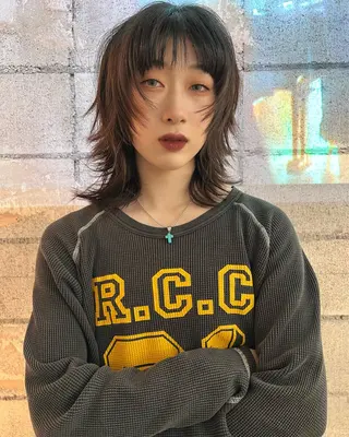 セミロング カラー 圧倒的デザイン力 店長🎨RENAのヘアスタイル