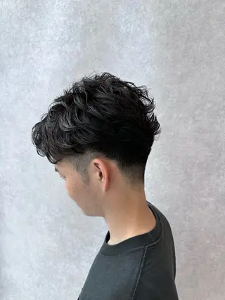パーマ メンズ 【𝐀𝐬𝐡大森】 石崎竜祐のヘアスタイル