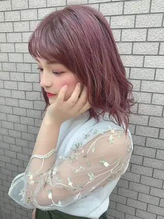 セミロング 汐見 悠佑のヘアスタイル
