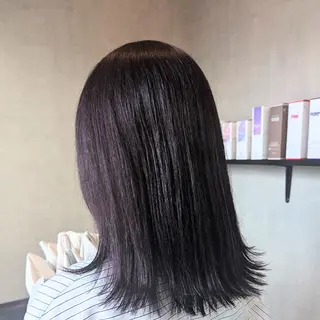 セミロング カラー 小林 梨香のヘアスタイル
