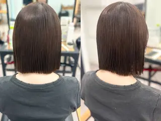 ミディアム カラー パーマ ヘアアレンジ メンズ キッズ 骨格レイヤーカット 🌿美髪縮毛矯正のヘアスタイル