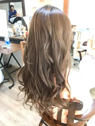 セミロング カラー ヘアアレンジ マツエク・マツパ 早朝✨ヘアセット 着付け/清水玲歌のヘアスタイル