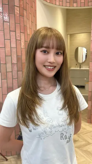 ロング カラー 柔らかい艶暖色 レイヤー🫧姫汝のヘアスタイル