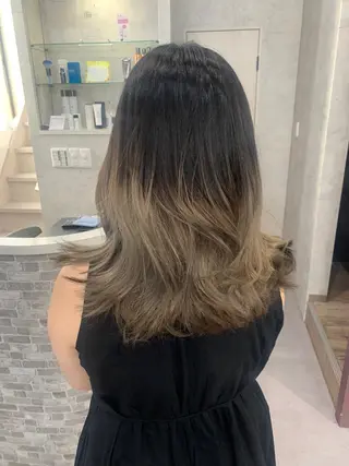 カラー 酸性ストレート 髪質改善のヘアスタイル