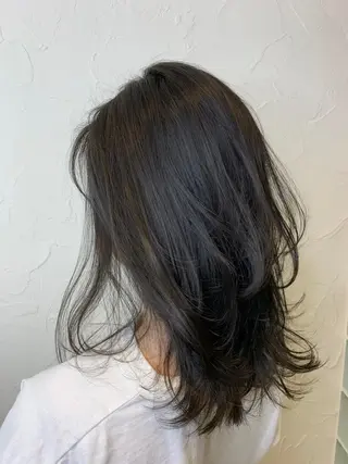 ミディアム カラー パーマ キッズ ネイル マツエク・マツパ 🟤TAP🟤 木曳野　金沢店のヘアスタイル