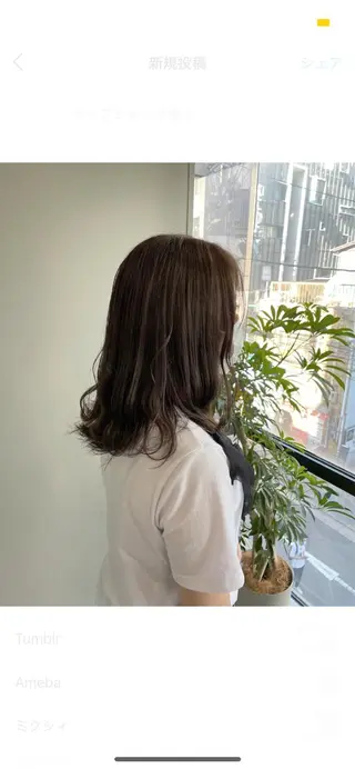 セミロング ♡透明感/艶カラー/ M a I ♡のヘアスタイル